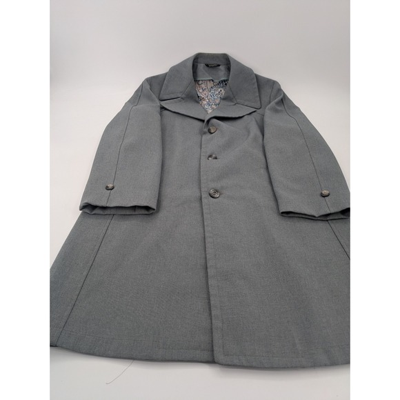 Vintage 60s Richman Brothers‎ Overcoat Gray Wool